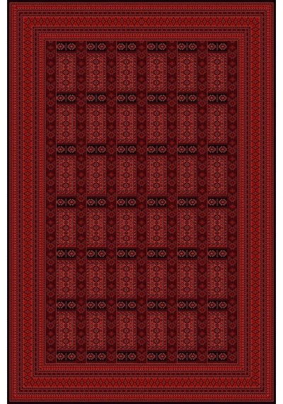 Etnik Desen Motifli Dekoratif Halı Kilim Kırmızı