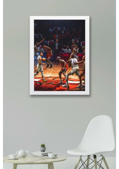 Stephen Curry Michael Jordan Çerçeveli Tablo - Basketbol Nba Posteri Tablo
