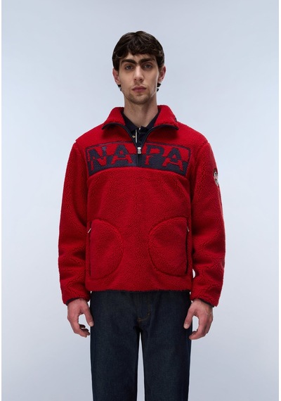 Napapijri T-archive Fleece Hz Erkek Polar-33984 Kırmızı
