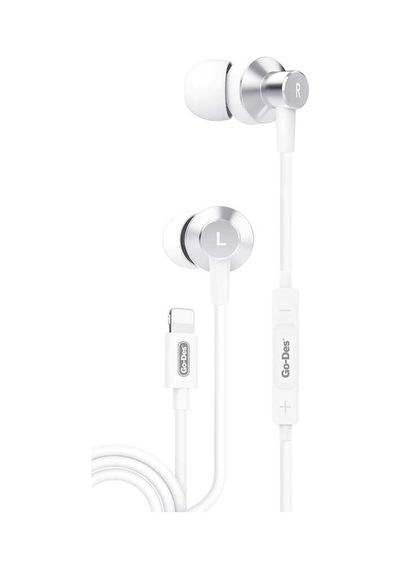 Go Des EP-218 Lightning Kablolu Kulak İçi Kulaklık Mikrofonlu Hi-Fi Stereo 120 cmm Tak & Çalıştır - ZORE-257989