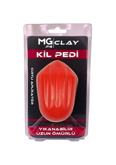 Mg Ps Aplikatörlü El Kil Pedi 12x8 Cm - Araç Boya Temizleme Cırtlı Clay Pad Sponge Block