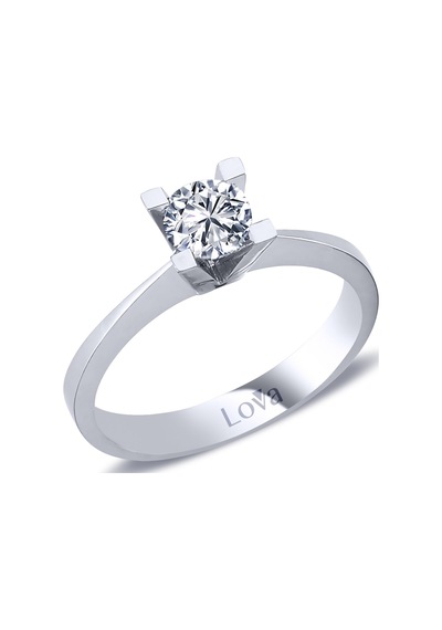 Lova E Renk 0,50 Karat Pırlanta Tektaş Yüzük - Hrd - 1070119