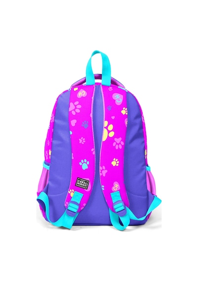 Coral High Kids Kedi Köpek Desenli Üç Bölmeli Okul Sırt Çantası 23646