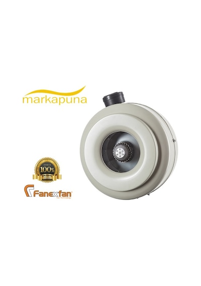 Fanex LKT 100-B Metal 10 CM 250 M³/H Debi Yuvarlak Kanal Fanı