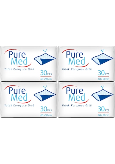 Puremed Hasta Yatak Koruyucu 4 x 30'lu 60 x 90 CM