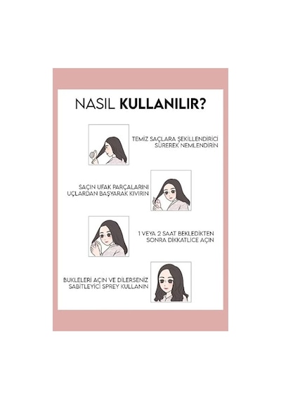 Premium Evde Bakım Tarz Yarat Saç Şekli Bigudiseti Isı Kullanmadan 6'lı Bigudi Seti