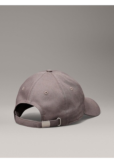 Calvin Klein Men Gray Embroidered Monogram Logo Baseball Cap-15072 Charcoal Gray
