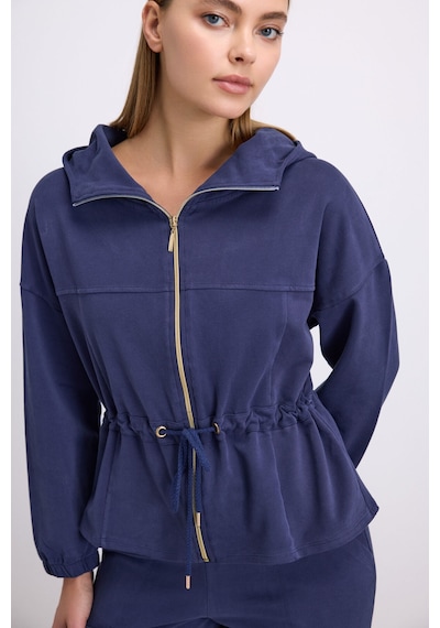 Man11605-1025 Anil Ev Giyim Anıl Kadın Kapüşonlu Fermuarlı Sweatshirt Ve Pantolon Takımı 11605 Parlement