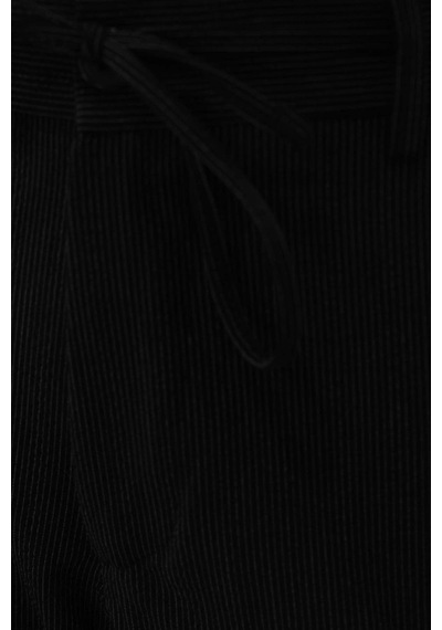 İgs Erkek Siyah Bağcıklı Smart Casual Dynamic Fit Pantolon-26038