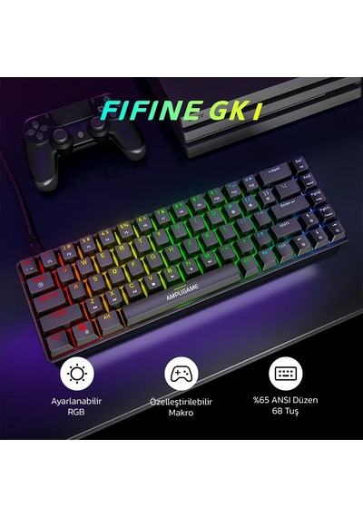 Fifine Ampligame Gk1 Mekanik Klavye