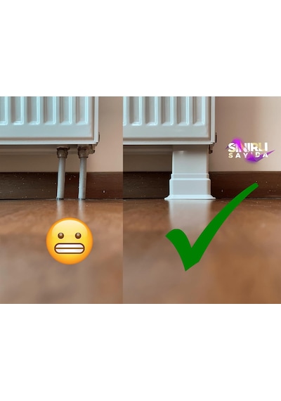 Ayarlı Petek Radyatör Boru Gizleme Kılıfı, Çiftli, Beyaz, Ayarlanabilir Diğer