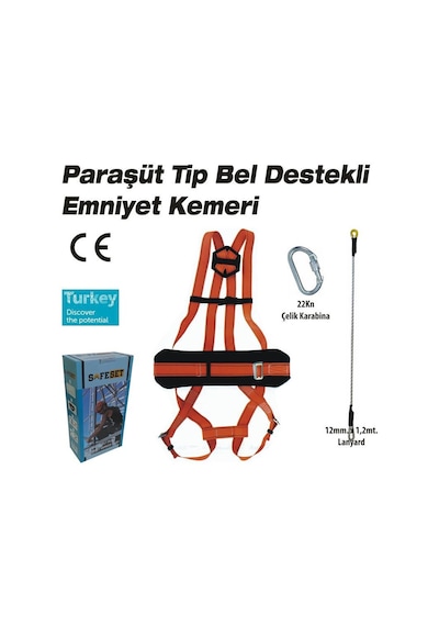 Maxse Ce Kemer Parasütçü Tp Bel.Destekli 20 Adet Fiyatıdır. Siyah - Turuncu