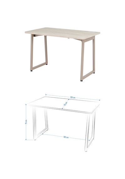 Vilinze Deniz Sandalye Biga Mdf Sabit Metal Ayak Mutfak Masası Takımı - 70x120 Cmbiga70120yr-vt-lkn01-vizon-deniz-skrem Sigmakrem