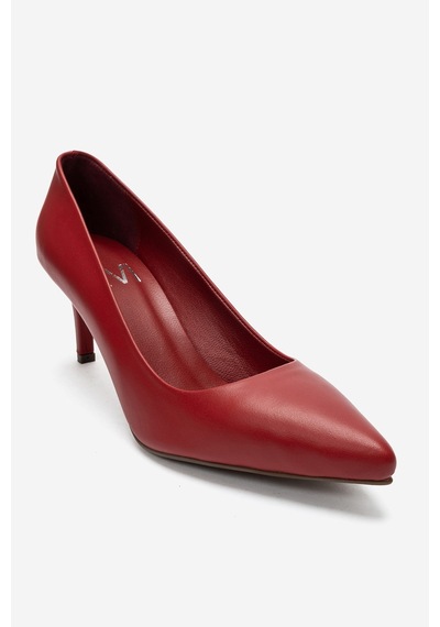 Luvi Shoes Clyde Kırmızı Cilt Hakiki Deri Kadın Topuklu Ayakkabı