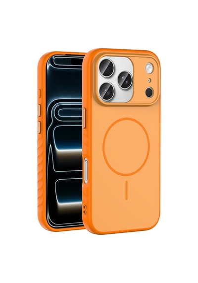 Apple Apple iPhone 17 Pro Max İçin Uyumlu M-safe Şarj Özellikli Elde Kaymaz Soft Renkli Kılıf