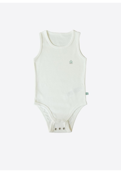Kitikate Organik New Basic Uzayan Atlet Body Bebek Boy Ekru Ekru