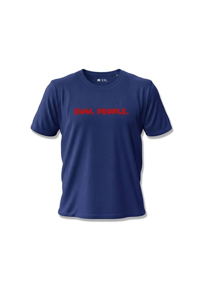North Whiskers Eww People Yazılı Baskılı Lacivert Unisex %100 Pamuk T-shirt Lacivert - 875714782 Lacivert - 875714782 Lacivert