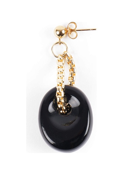 Siyah Taşlı Gold Küpe W26kup002 Uw26kup002100 çok renkli