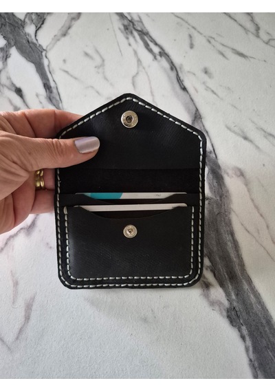 Gogo Kartlık Cüzdan Hakiki Deri El Yapımı SİYAH