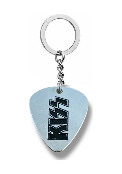 Kıss Rock Grubu Pena Şeklinde Çift Taraflı Rock İşaretli Metal Anahtarlık