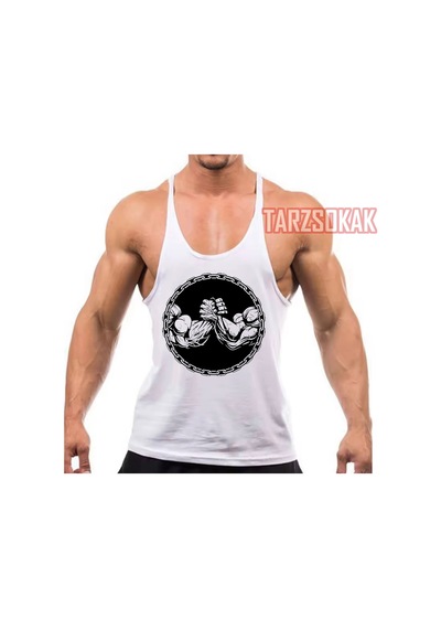 Tarzsokak Gym Tank Top Fitness Sporcu Atleti Gym40 Beyaz