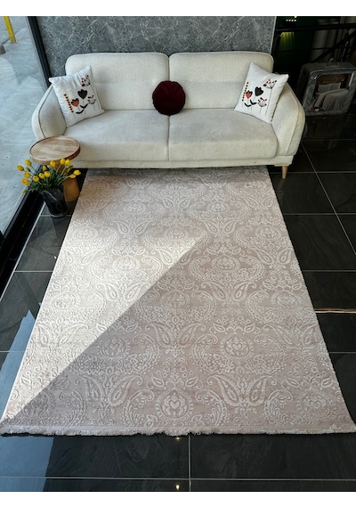 Nısan Halı Salon, Oturma, Yatak Odası Halısı Desen Kodu 15151-055 Toz Pembe