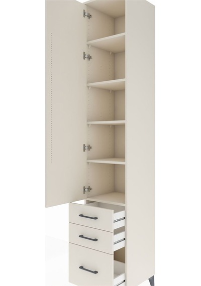 Hyperion Dolap 5 Raflı 3 Çekmeceli Tek Kapaklı 44x44x243 Aytaşı-aytaşı Aytası