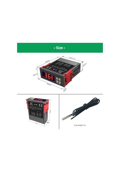 Stc-1000 220v Lcd Ekranlı Problu Termostat Dijital Sıcaklık Kontrol Cihazı