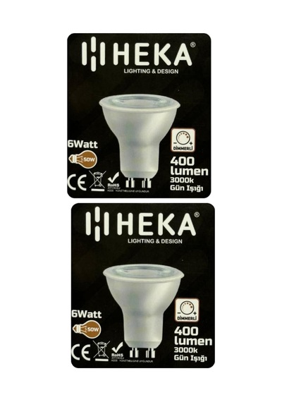 6w 50w 3000k Sarı Işık Gu10 Duylu Dim Edilebilir Led Spot Ampul, 2 Adet Diğer