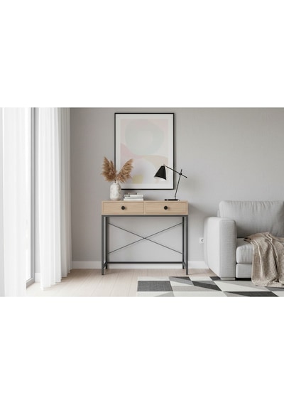 Lefalis 90cm Metal Ayaklı Dresuar Çekmeceli Dresuar Dekoratif Raflı Konsol Hol Sehpası Sonomo Sonomo Lefalis 90cm Metal Ayaklı Dresuar Çekmeceli Dresuar Dekoratif Raflı Konsol Hol Sehpası Sonomo Sonomo