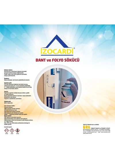 İzocardi Etiket Folyo Ve Bant Sökücü Sprey 500 Ml Çok Renkli