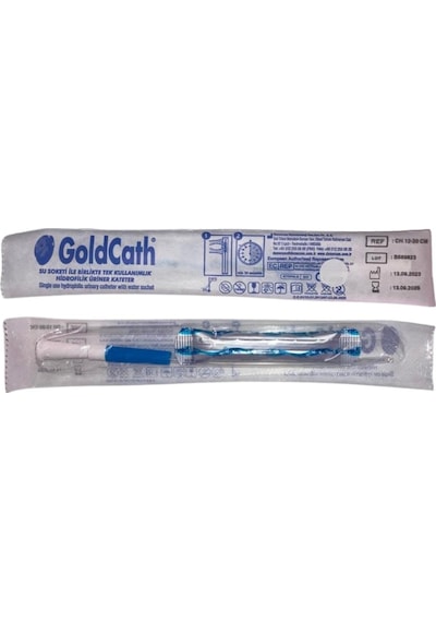 Goldcath - Hidrofilik Üriner Katater Yüzüklü Su Soketi İle Tak Sonda Pediatrik 12fr 20 Cm