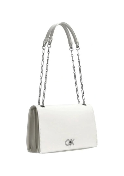 Calvin Klein Ck Re-lock Medıum Chaın Kadın Beyaz Çanta Lv04f3104g-fup Beyaz