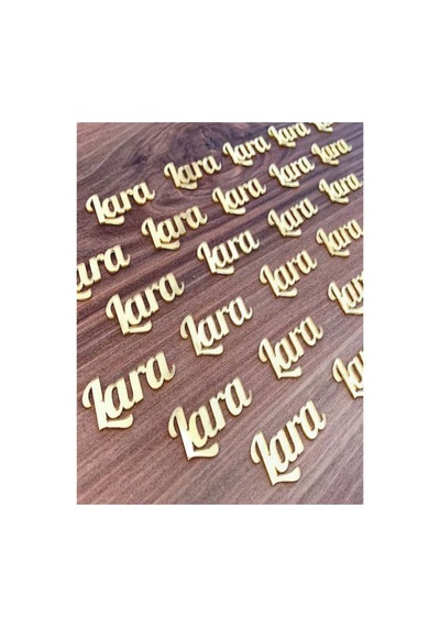 Tek İsim Koruma Jelatinli Pleksi Isim Etiket 4cm Isimli Gold Gümüş - 25 Adet Diğer