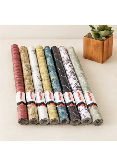 Jenerik Kendinden Yapışkanlı Folyo Duvar Kağıdı 3m X 45cm Mix Desen Diğer