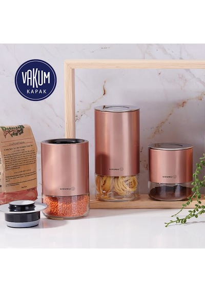 Korkmaz Stora Plus 3lü Rosegold Saklama Seti A5520-2 Rose Gold