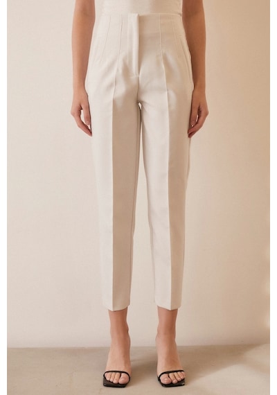 Never More Skinny Kumaş Pantolon Beyaz