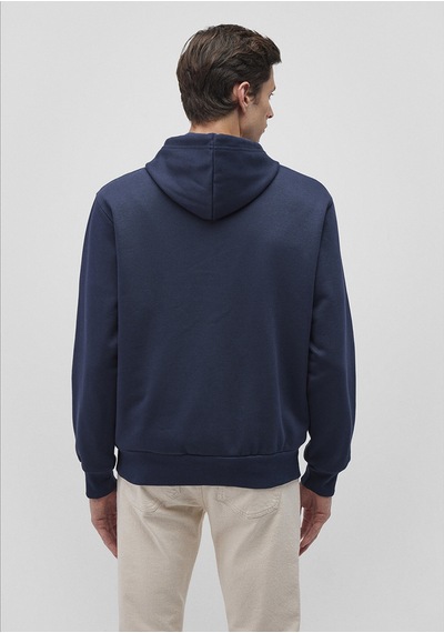 Mavi - Kapüşonlu Fermuarlı Lacivert Basic Sweatshirt 0s10277-70490 Lacivert