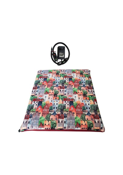Kedi Minderi Isıtmalı Model 45x45cm 12v Adaptörlü Su Geçirmez Kdtes77