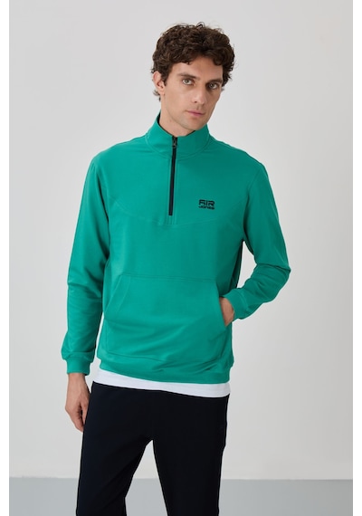 Tommy Life Herbert Deniz Yeşil - Lacivert Dik Yaka Eşofman Takım - 85233 Yeşil