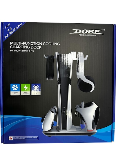 Ps5 Fat/slim/pro Uyumlu Vr Destekli Soğutuculu Şarj Standı Dobe Tp5-3550 Beyaz