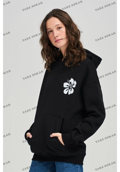Tarzsokak Y2k Unisex Siesta Beach Sweatshirt Kod 1997 Siyah