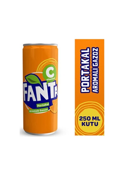Fanta Portakal Aromalı Gazoz 250 Ml Kutu 6 250 Ml
