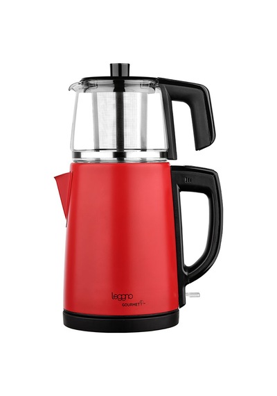 Leggno Gourmet Pro LE-GRM102GTMRD 1650 W Cam Demlikli Çelik Çay Makinesi