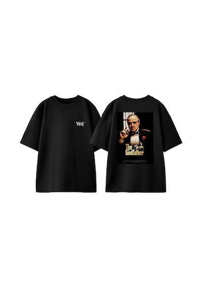 Thewert The Godfather Poster Tasarım Sırt Baskılı Pamuk Siyah Oversize T-shirt Thewert The Godfather Poster Tasarım Sırt Baskılı Pamuk Siyah Oversize T-shirt