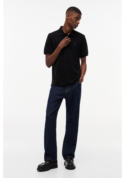 Tommy Hilfiger Tjm Erkek Regular Ess Siyah Polo Yaka T-shirt-13675 Siyah