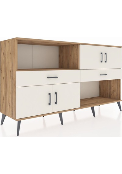 Hyperion Konsol 8 Raflı 3 Çekmeceli Tek Kapaklı 176x44x99 Çam-ay Çam-aytaşı Hyperion Konsol 8 Raflı 3 Çekmeceli Tek Kapaklı 176x44x99 Çam-ay Çam-aytaşı
