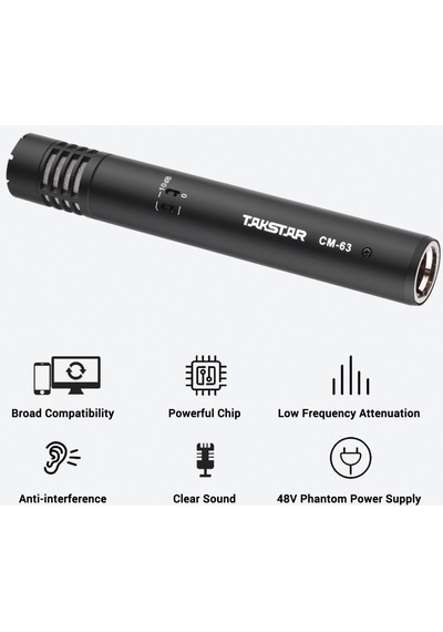 Takstar CM63 Kondenser Stüdyo Kayıt Mikrofonu