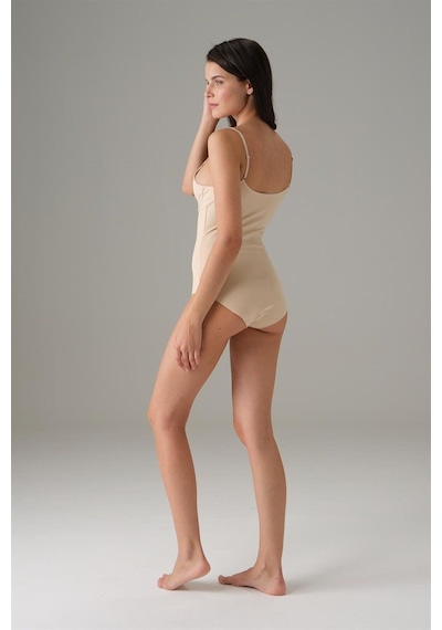 Doreanse Kadın Ten Dikişsiz İnce Askılı İnvizible Body 12123 beyaz