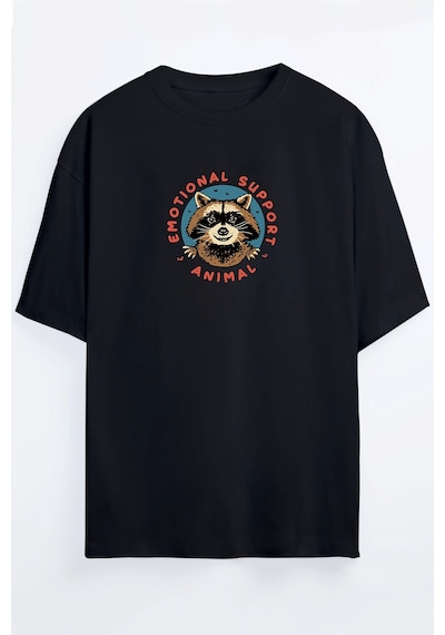 Rakun-sıçan-gelincik Çetesi Baskılı Oversize Unisex T-shirt Emotionalsupportanimalrakun Rakun-sıçan-gelincik Çetesi Baskılı Oversize Unisex T-shirt Emotionalsupportanimalrakun